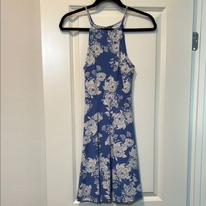 LUSH Blue Floral Sleeveless Dress